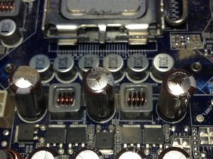 blown capacitors